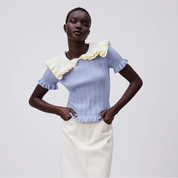 Zara knitted top blouse - Picture 3 of 12